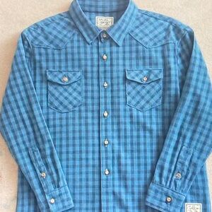 Casual Blue Plaid Button-Down Shirt